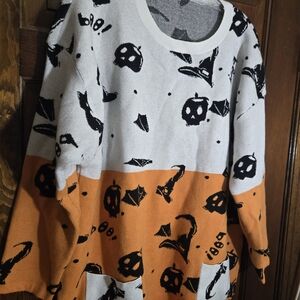 Halloween Themed Sweater in Orange and Black